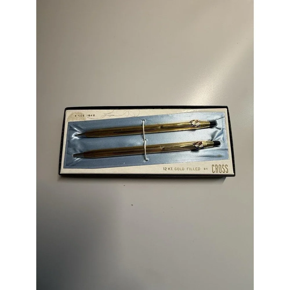 Vintage Cross 12kt Gold Filled Pen & Pencil Set 1/20 12k GF Classic Century